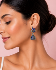 Fancy Peacock Oxidized Blue Jhumka | New Stylish Earrings for Women | Trending Partywear Jhumki