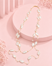 Stylish Fancy Baroque Pearl Mala | Trending Double Layered Long Necklace | Instagram Famous Jewelry
