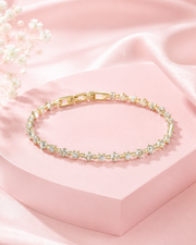 Stylish American Diamond Gold Bracelet | Fancy Partywear Stone Bracelet
