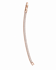 Fancy Baguette Diamond Rose Gold Bracelet | Stylish American Diamond Bracelet for Partywear