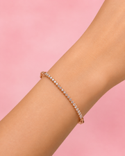 Stylish Rose Gold Marquise Fancy Bracelet | Partywear American Diamond Tennis Bracelet