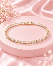 Trendy Baguette Stone Fancy Bracelet - Partywear Gold Plated Jewelry