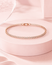 Stylish Rose Gold Marquise Fancy Bracelet | Partywear American Diamond Tennis Bracelet