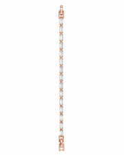 Fancy Rose Gold Baguette Diamond Bracelet | Stylish Partywear Tennis Bracelet for Women | Trendy Adjustable Bracelet