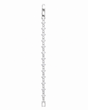 Fancy Stylish AD Stone Tennis Bracelet - Silver Plated Partywear Bracelet.