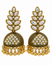 Fancy Partywear Leaf Jhumka | Trendy Shimmering Earrings for Women | Sabse Sasta & Stylish