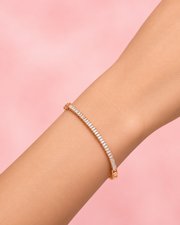 Stylish Baguette Diamond Rose Gold Bracelet | Fancy Partywear Bracelet for Women | Trending Jewelry