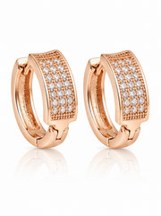 Fancy Rose Gold CZ Huggie Bali | Stylish Partywear Earrings for Women | New Design 2026