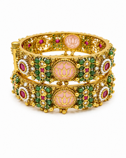 Stylish Fancy Lotus Openable Kada / Traditional Partywear Bangles Set of 2